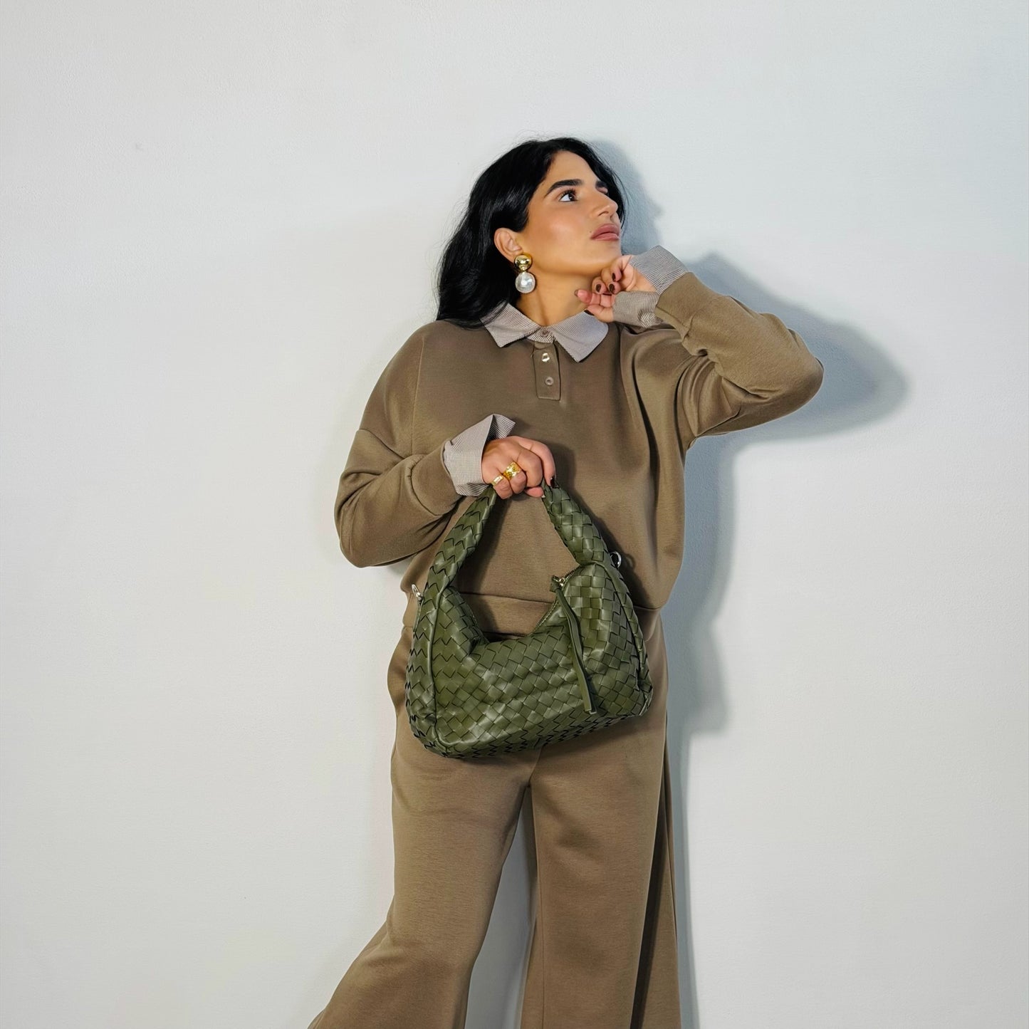 BORSA BOTTEGA CITY MINI VERDE