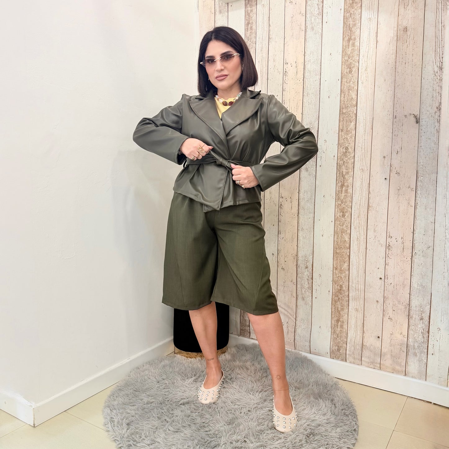 GIACCA TRENDY OLIVA