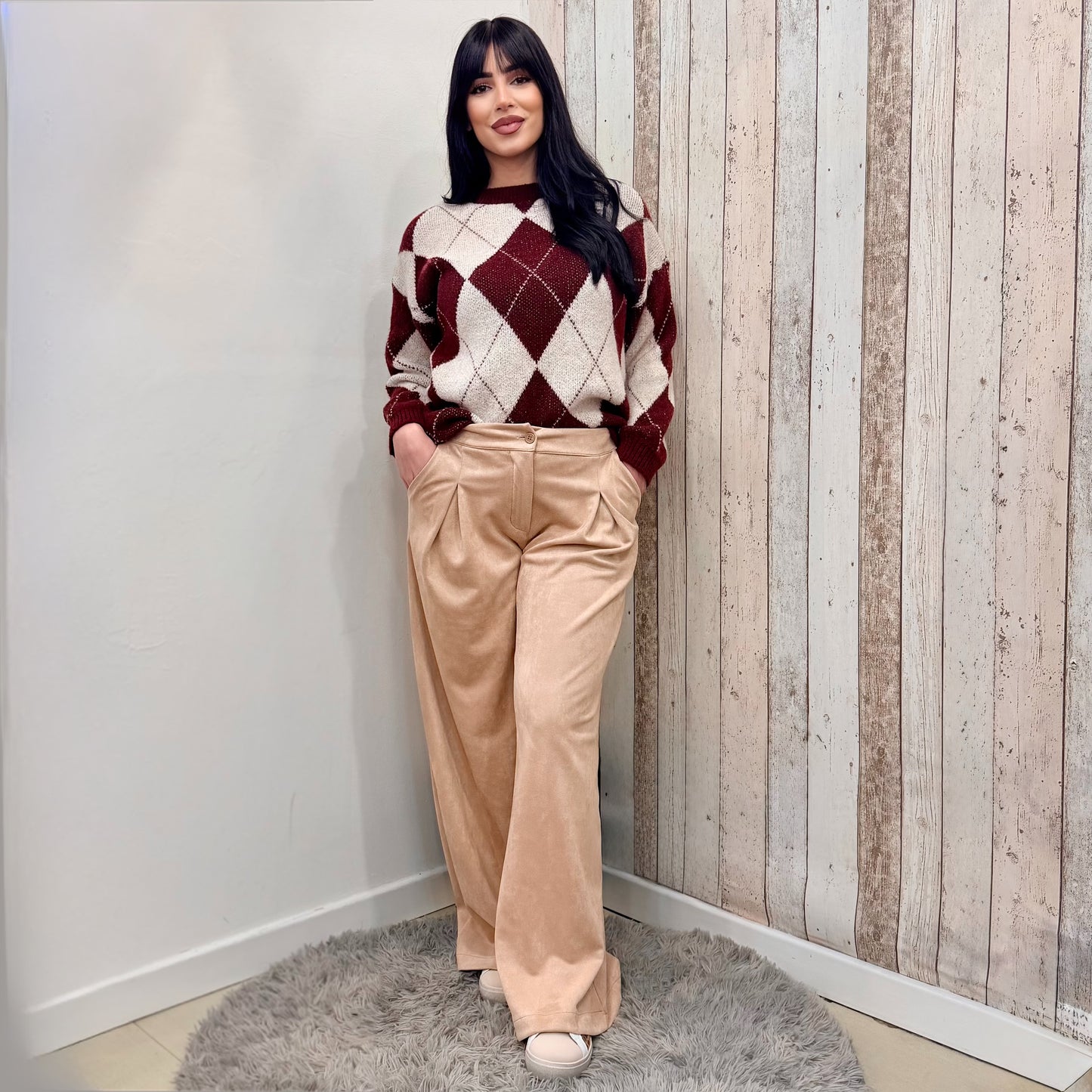 MAGLIONCINO ARGYLE BORGOGNA