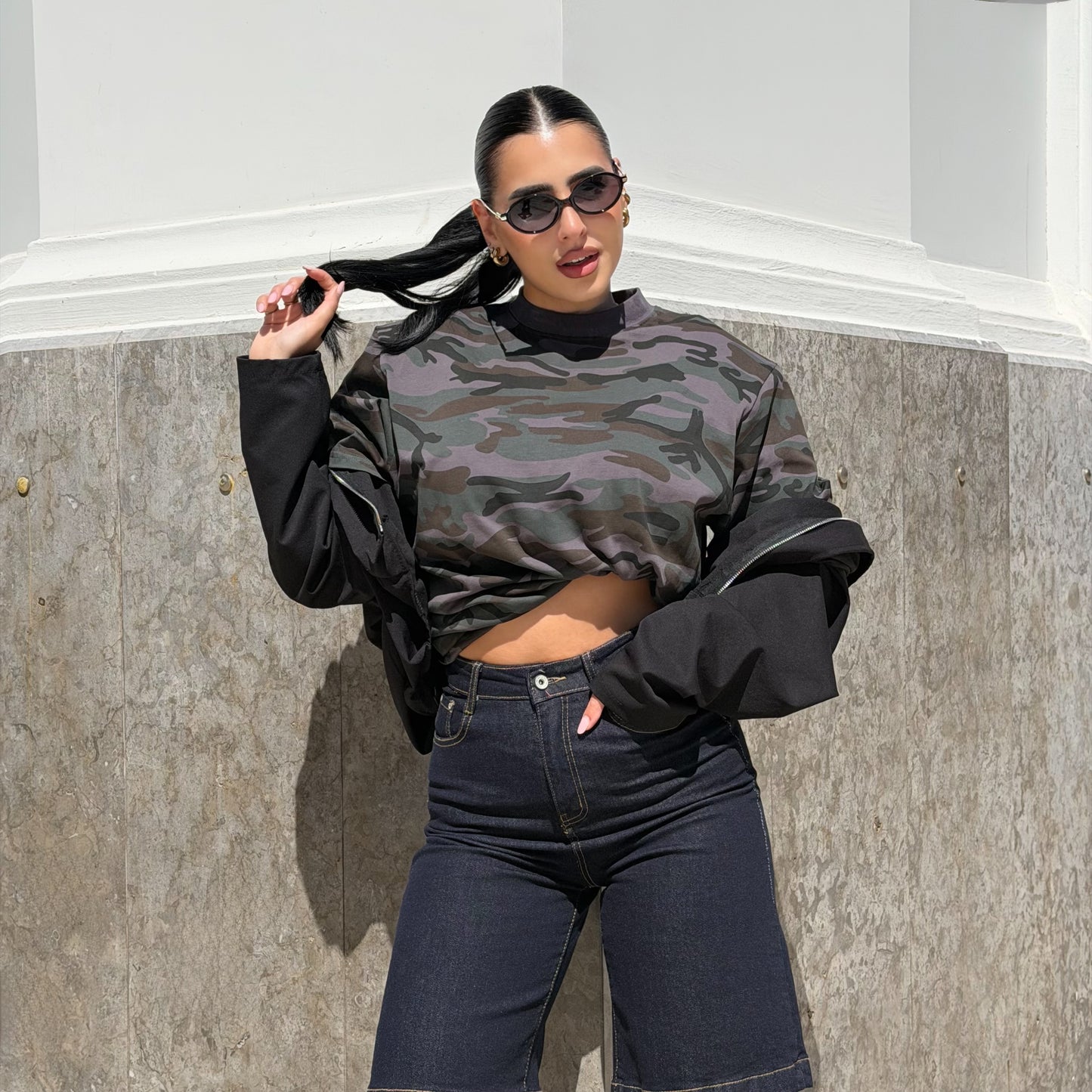 T-SHIRT ARMY BLACK