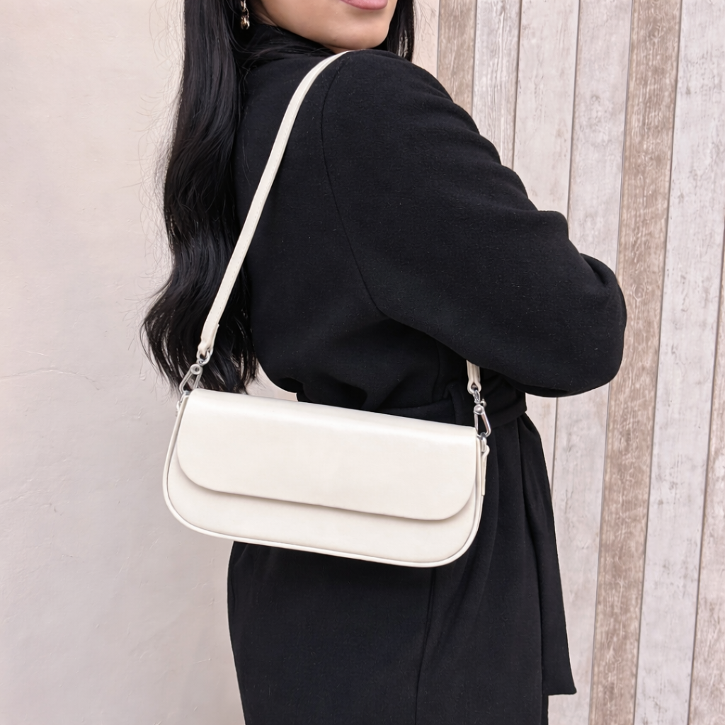 BORSA BAGUETTE WHITE