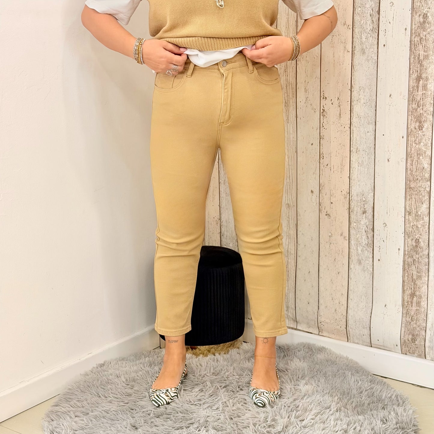 JEANS CARROT CAMEL