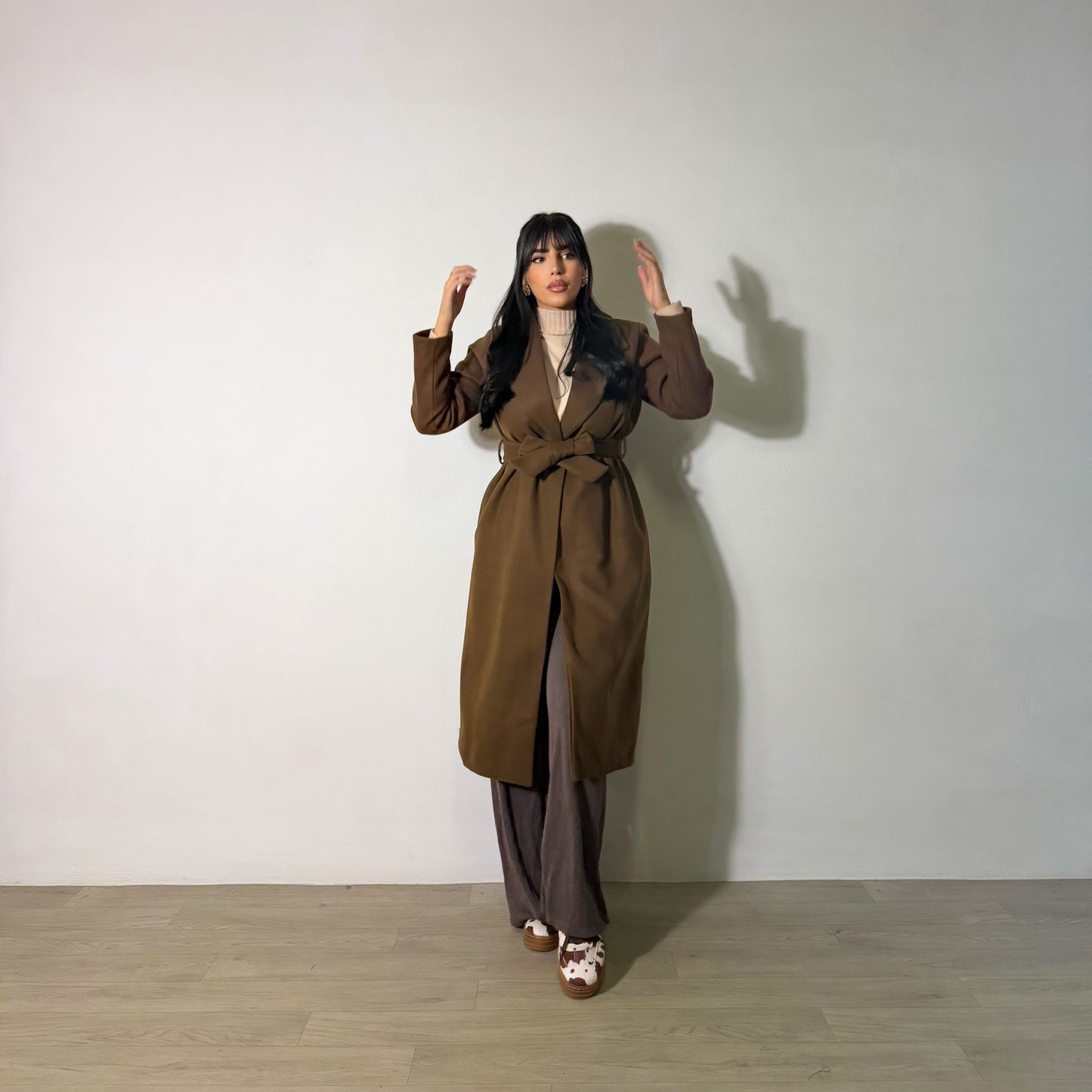 CAPPOTTO BELT MARRONE