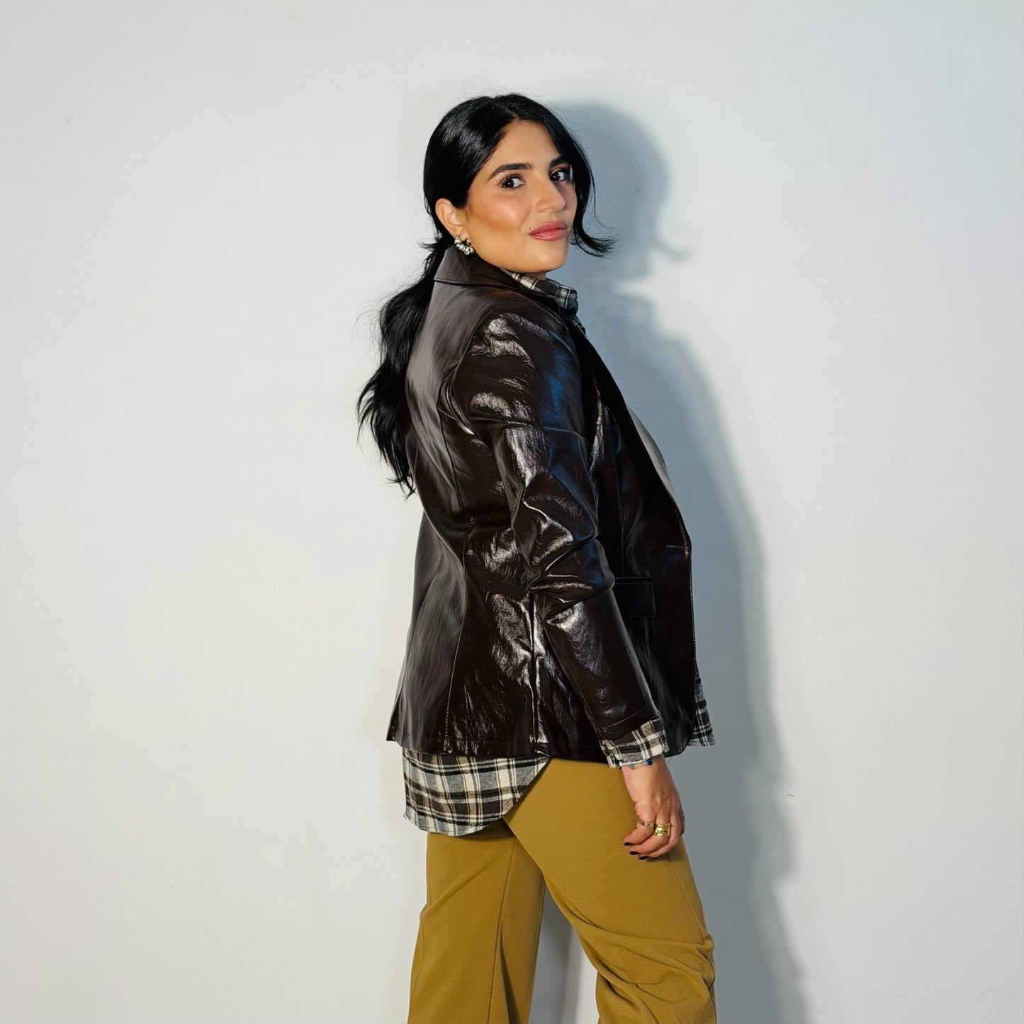 BLAZER VINILE MARRONE