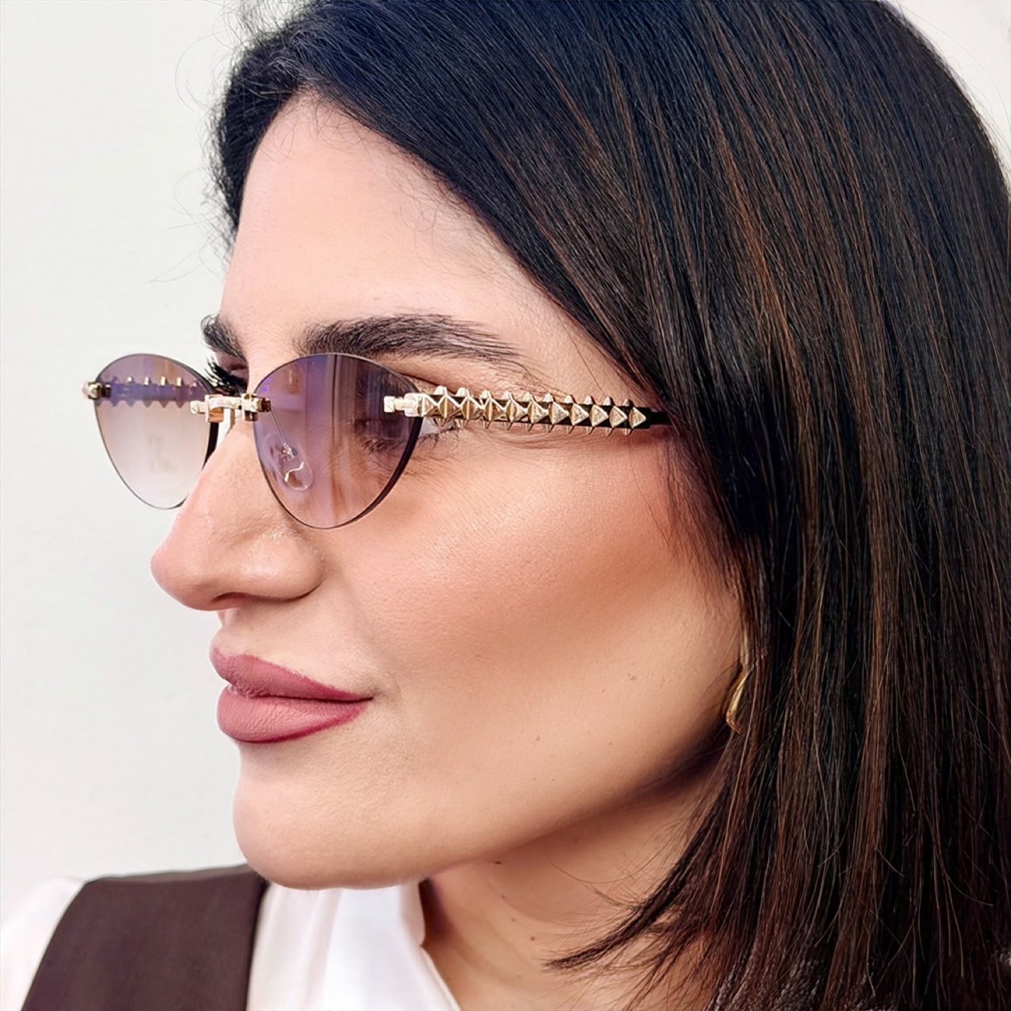 OCCHIALI COOL STUDS MARRONI