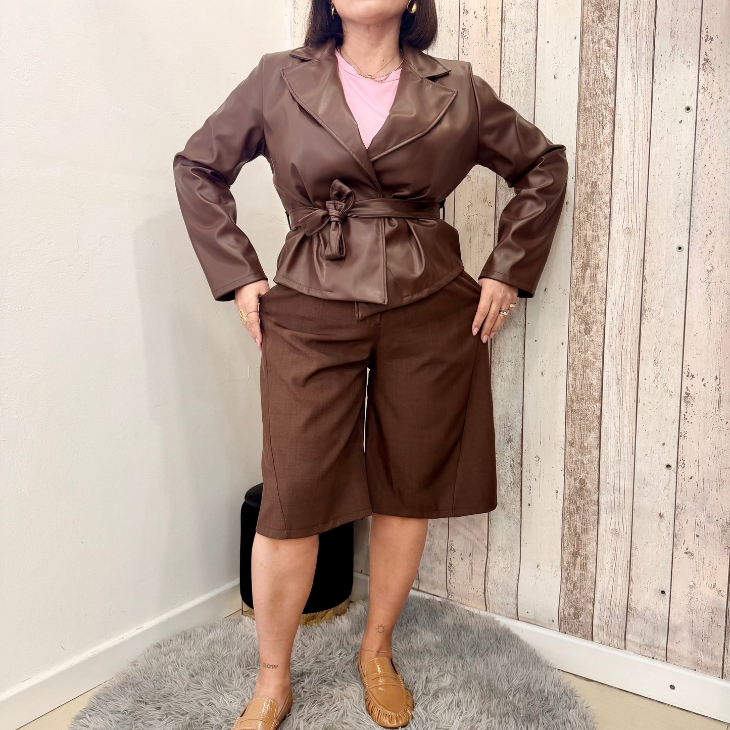 GIACCA TRENDY MARRONE