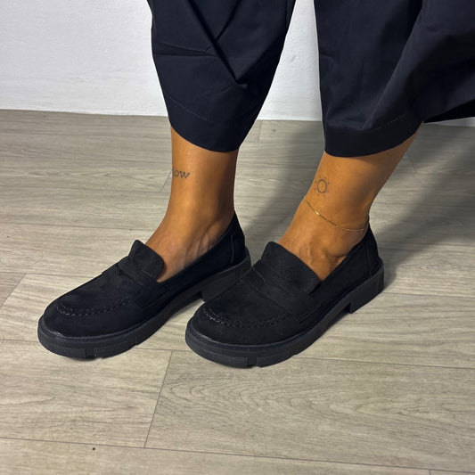 MOCASSINO SUEDE NERO