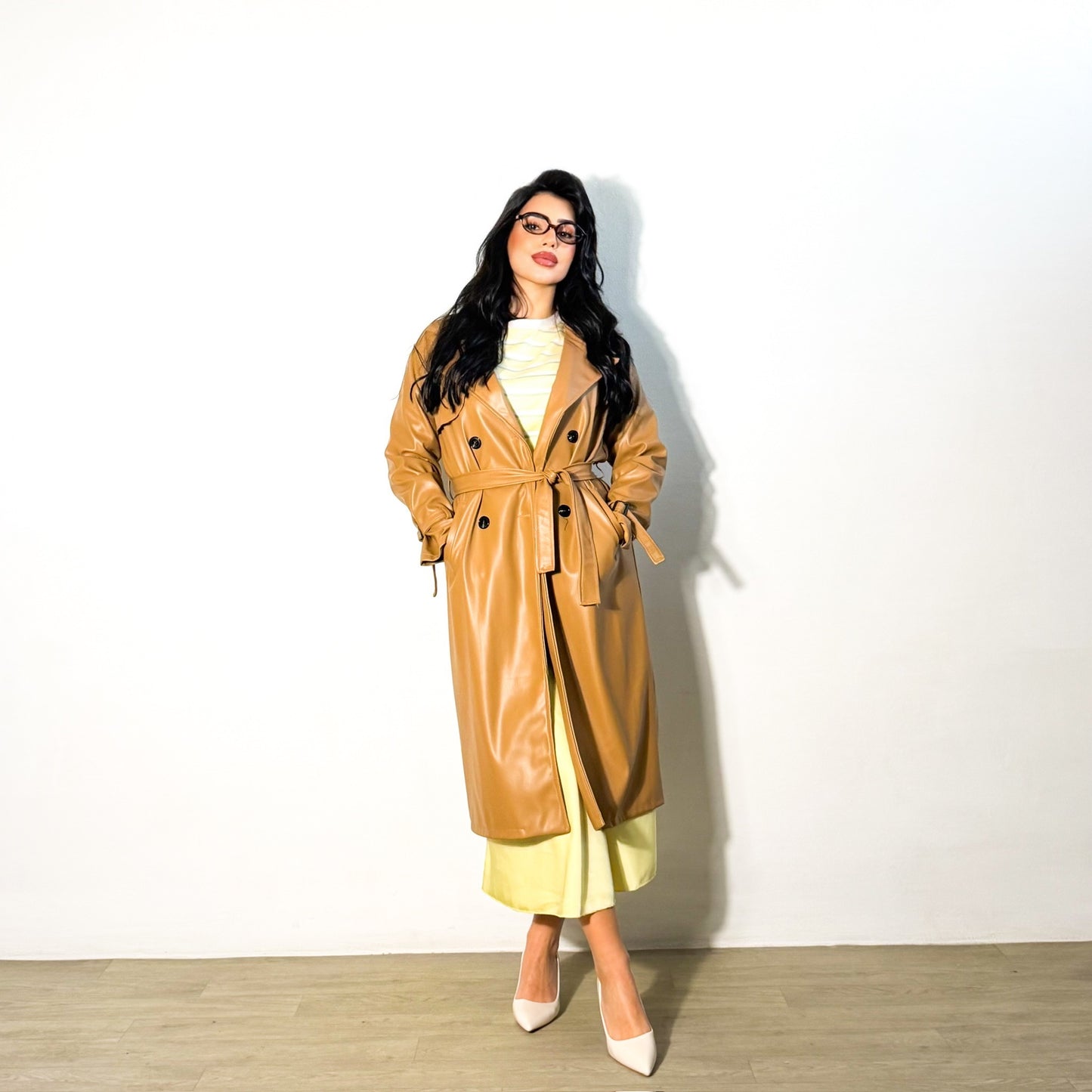 TRENCH PELLE CAMEL