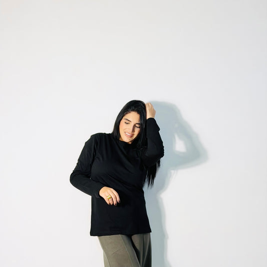 T-SHIRT LONG SLEEVE NERA