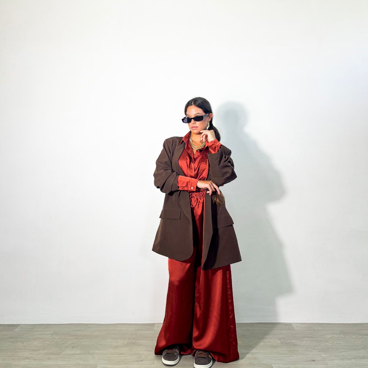 BLAZER OVERSIZE MARRONE