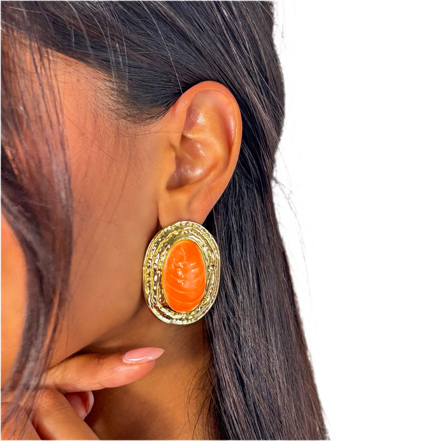 ORECCHINI OLD MONEY ARANCIONE