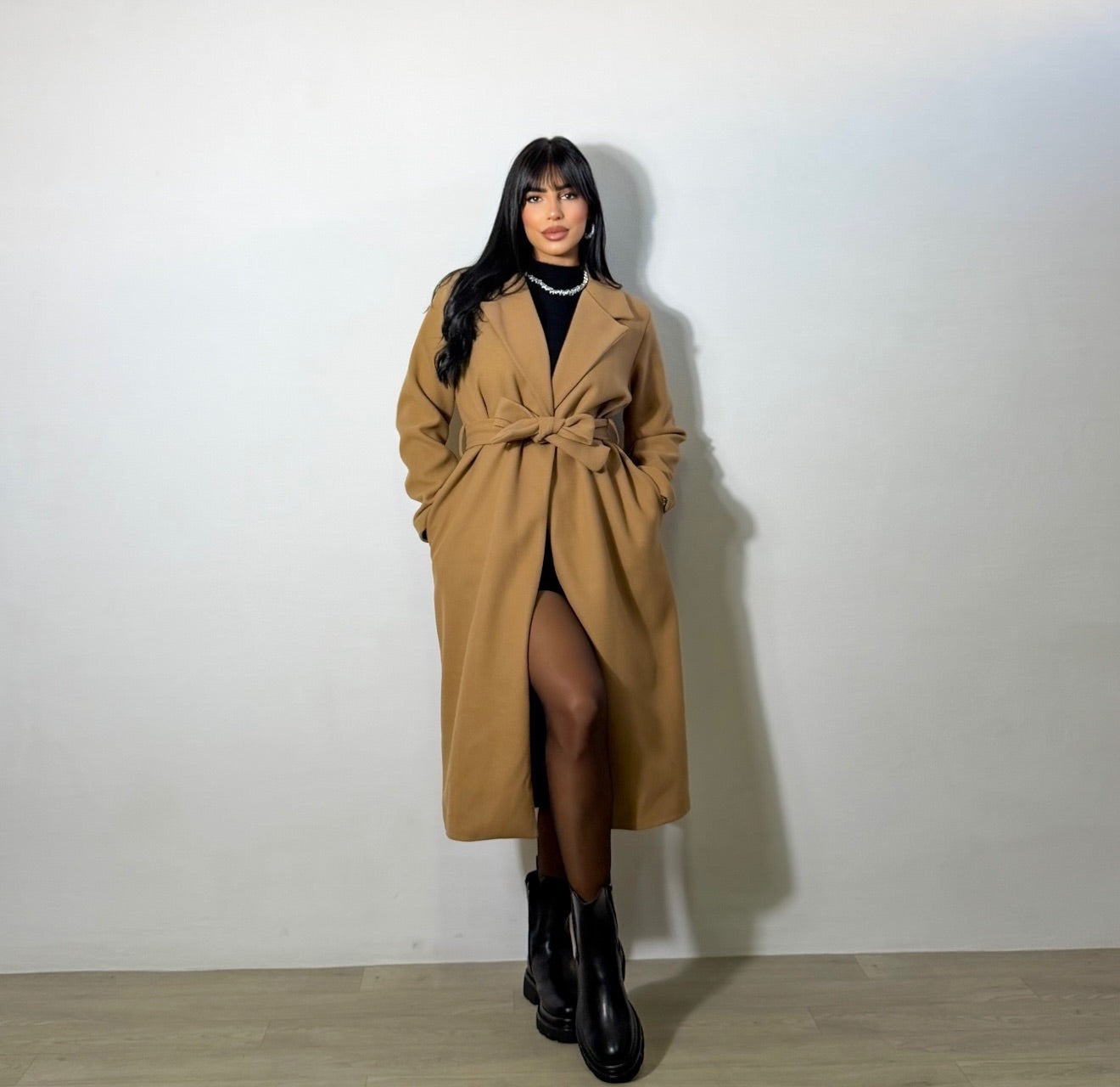 CAPPOTTO BELT CAMMELLO