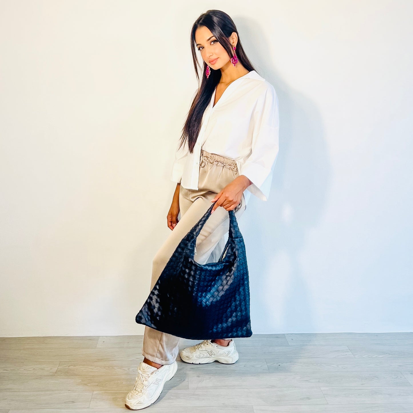 BORSA BOTTEGA CITY BLUE