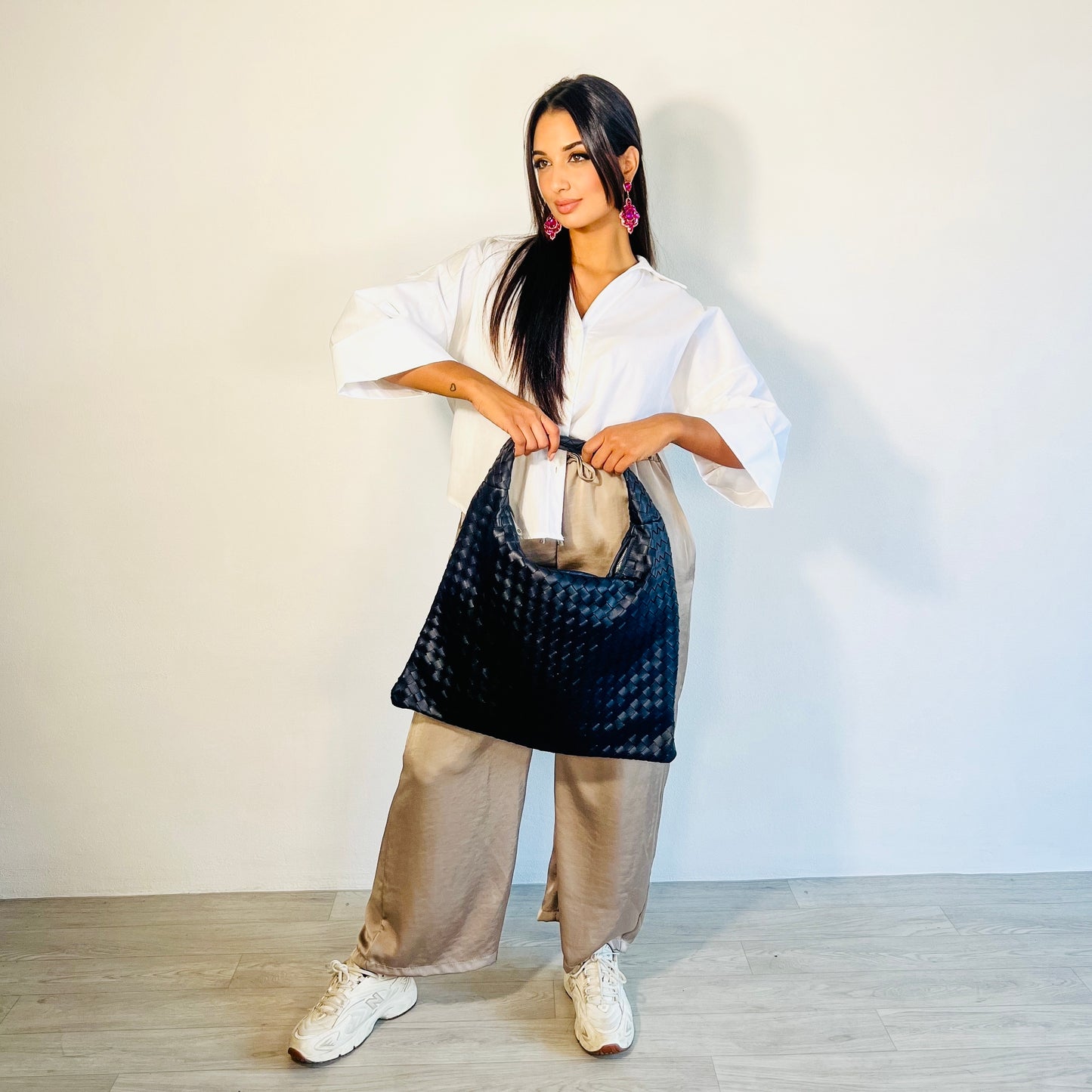 BORSA BOTTEGA CITY BLUE