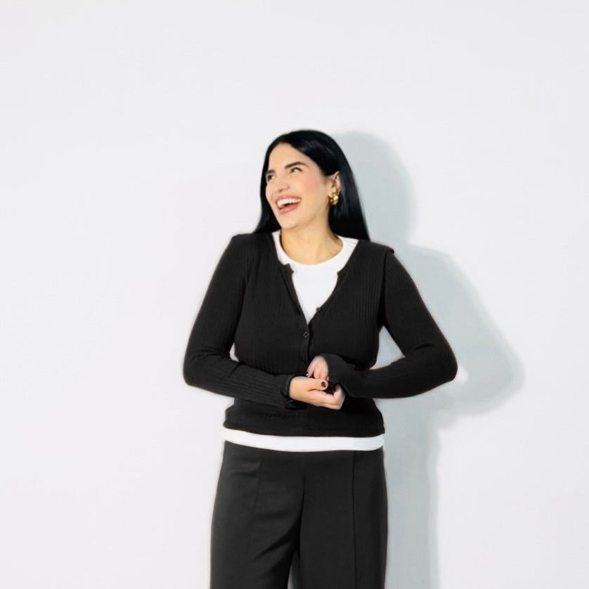 MAGLIA SERAFINO DOUBLE NERA