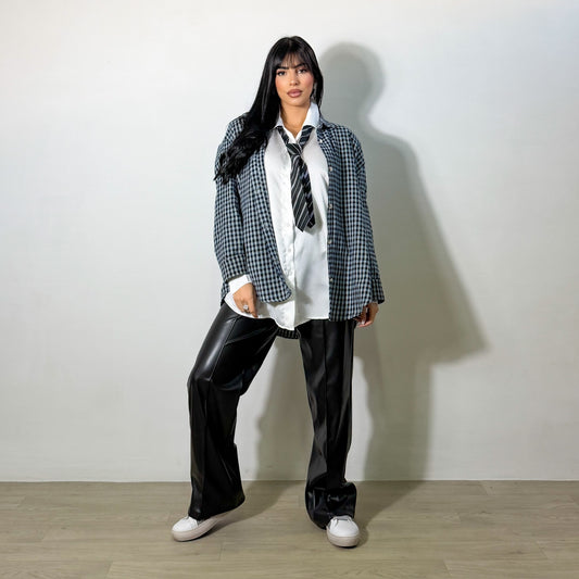 PANTALONE LEATHER BLACK