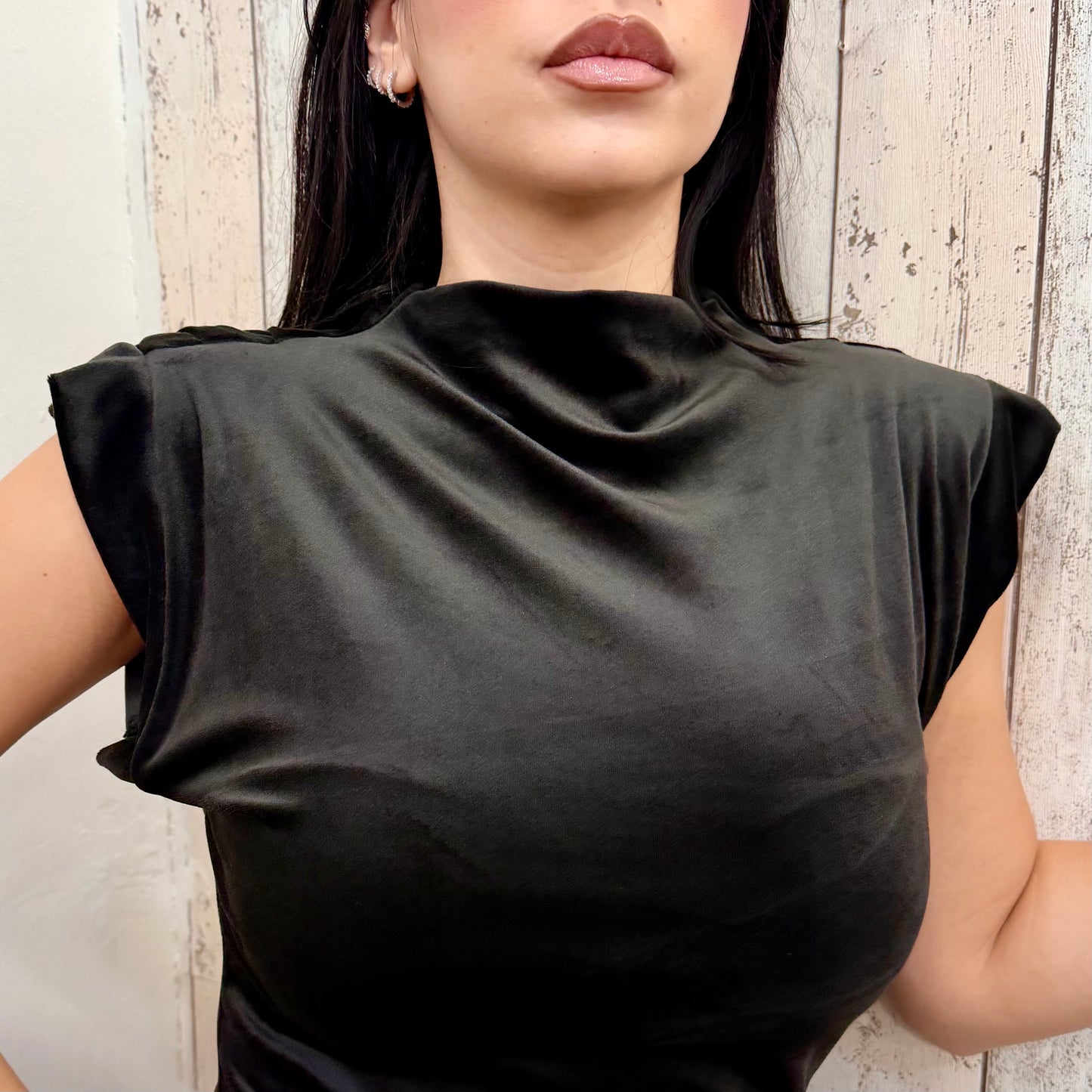 VESTITO VELVET NIGHT NERO