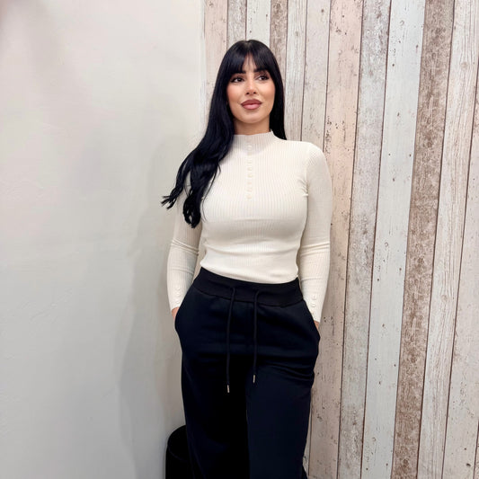 MAGLIA BOTTONCINI BIANCA