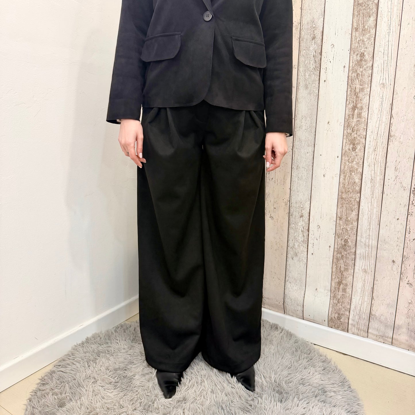 PANTALONE SUEDE BLACK