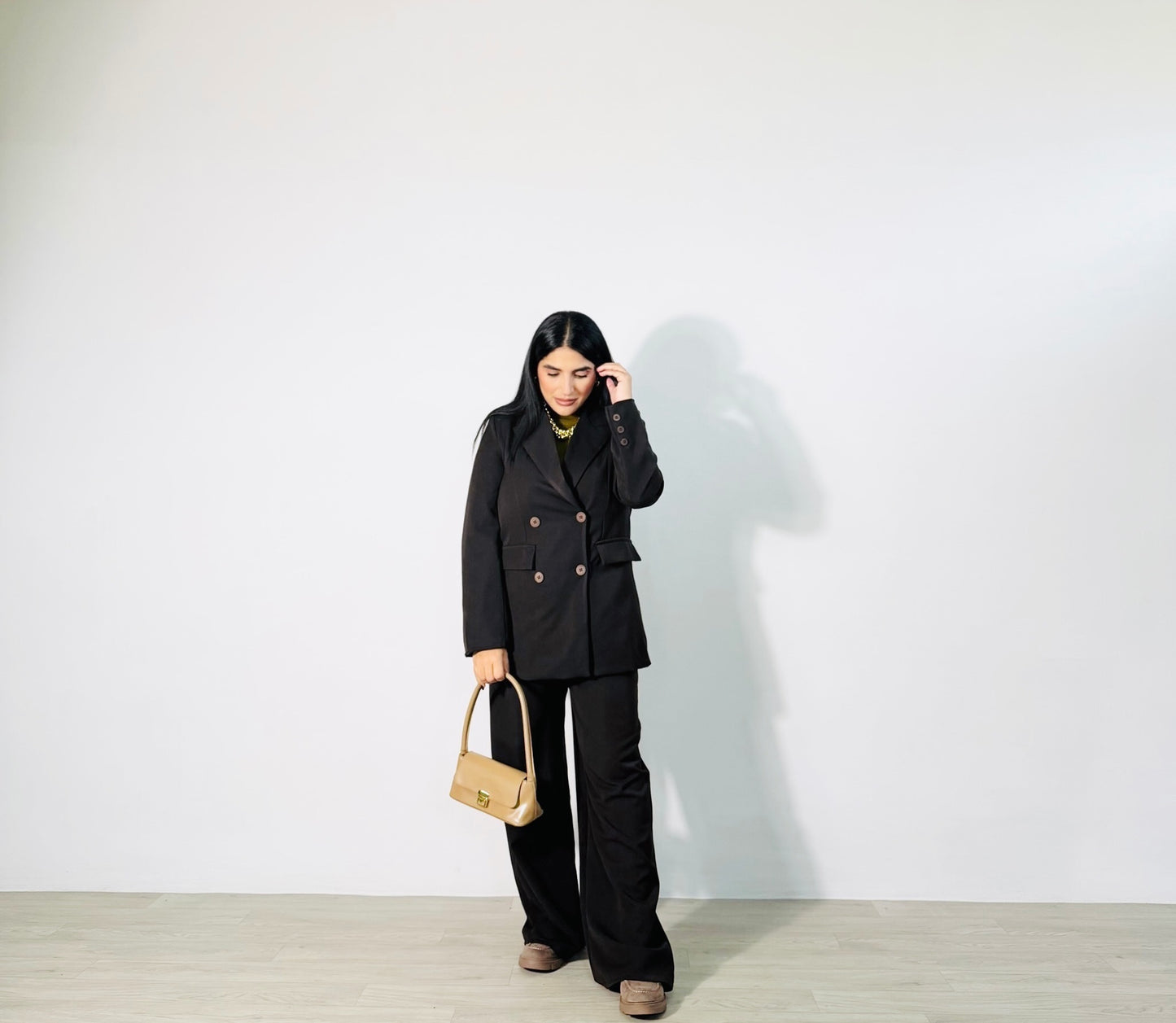 TAILLEUR OVERSIZE DARK BROWN