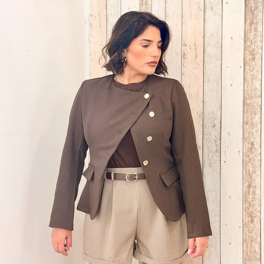 BLAZER BUTTONS BROWN