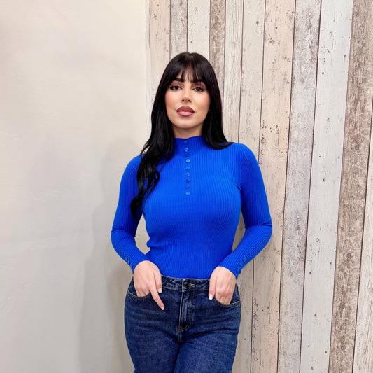 MAGLIA BOTTONCINI BLU