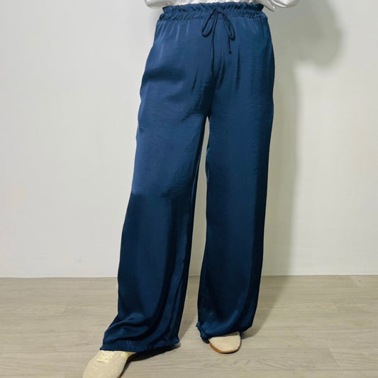 PANTALONE SATIN BLUE