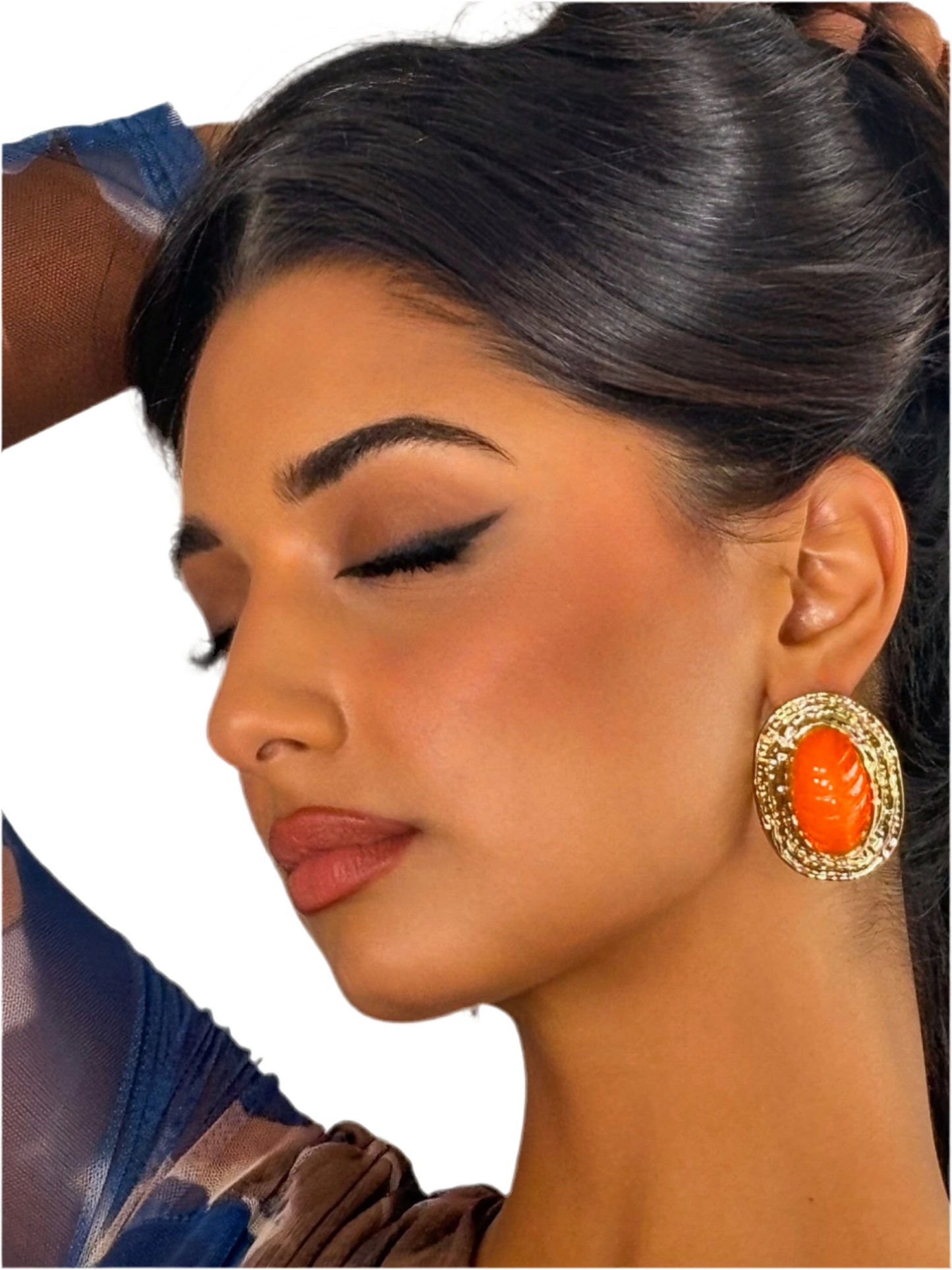 ORECCHINI OLD MONEY ARANCIONE