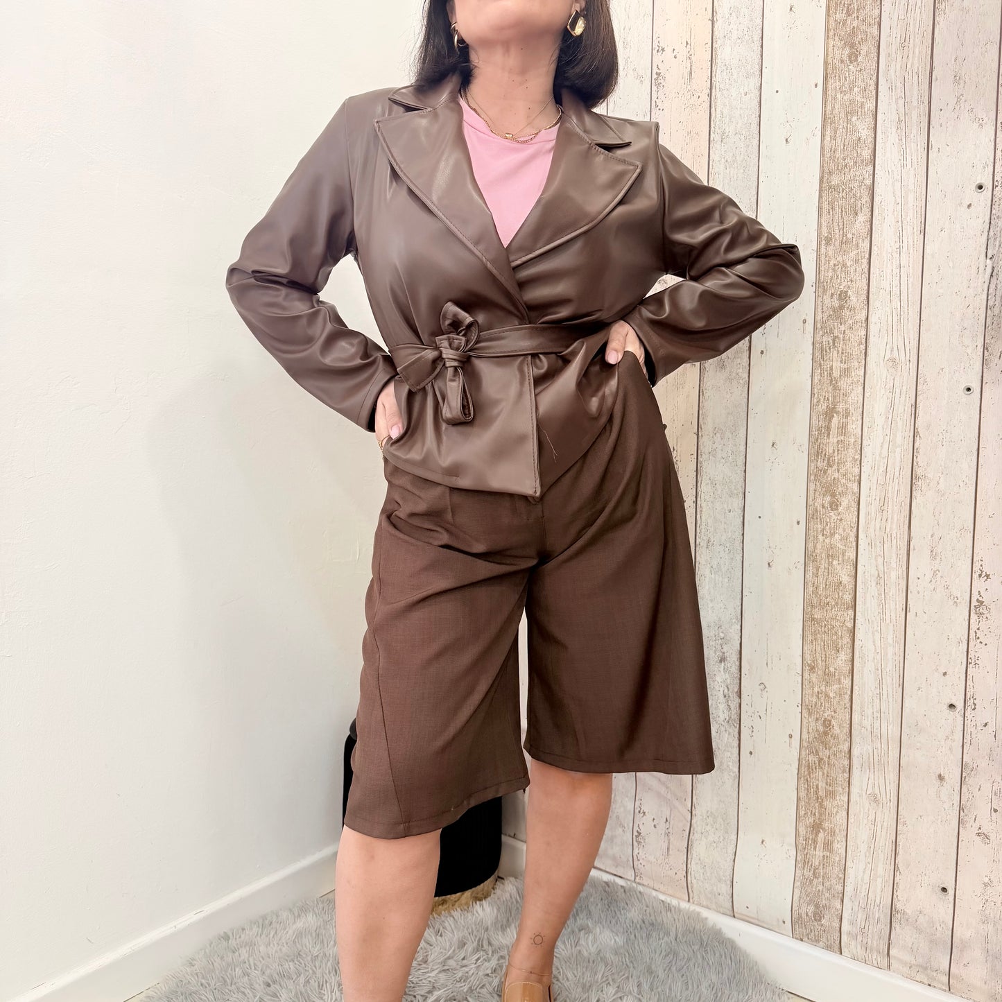 GIACCA TRENDY MARRONE