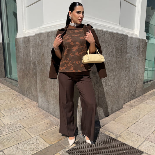PANTALONE RELAXED MARRONE