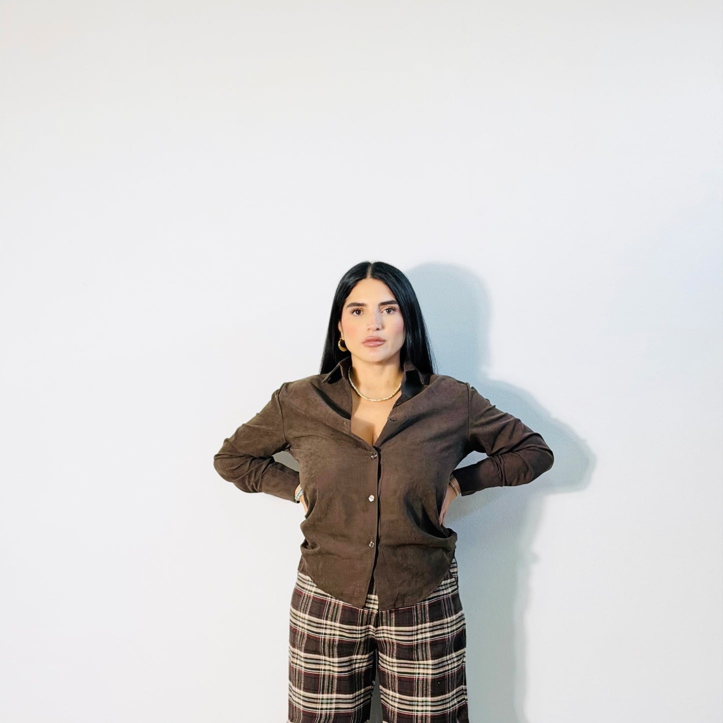 CAMICIA SUEDE MARRONE