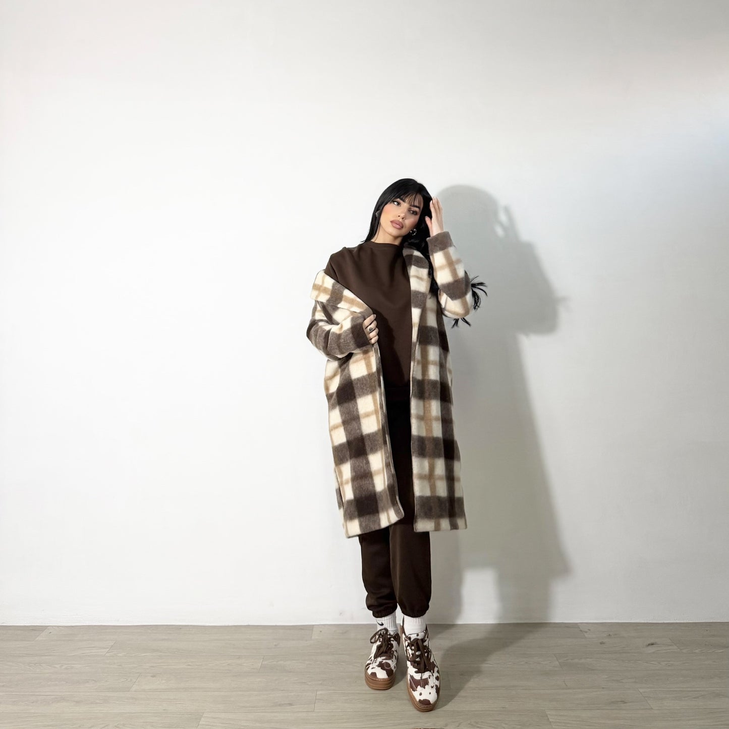 CAPPOTTO QUADRI SOFT MARRONE