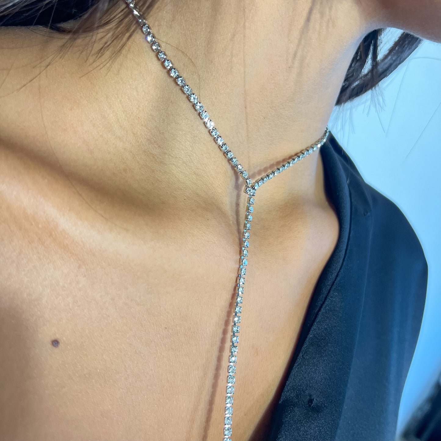 COLLANA TENNIS LAZZO SILVER