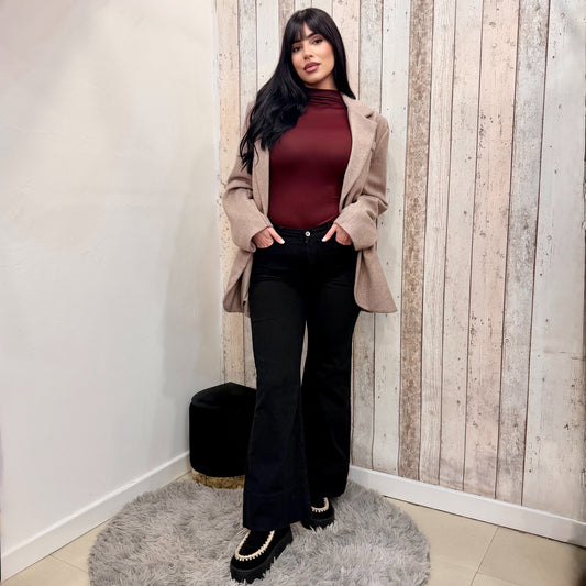 JEANS WIDE LEG BLACK