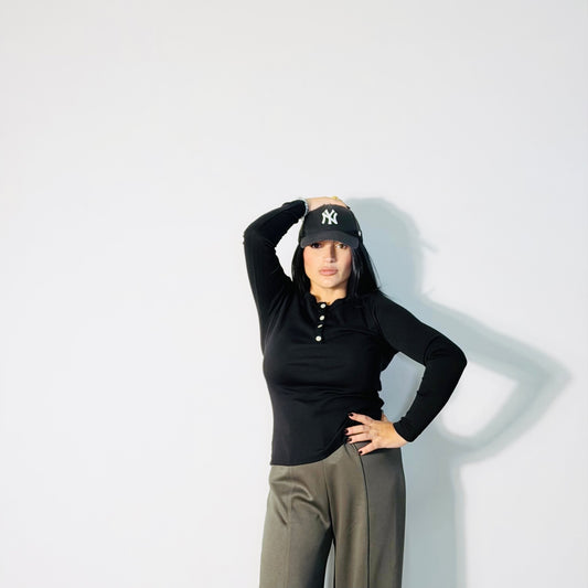 MAGLIA BOTTONCINI NERA