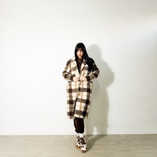 CAPPOTTO QUADRI SOFT MARRONE