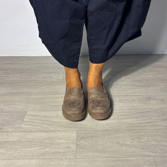 MOCASSINO SUEDE TORTORA
