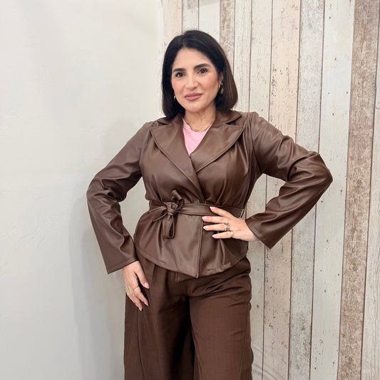 GIACCA TRENDY MARRONE