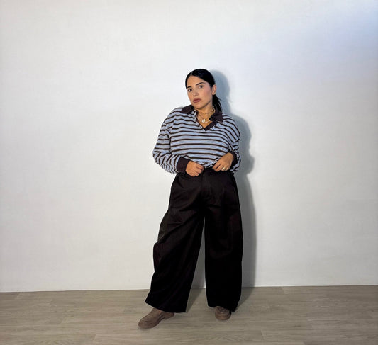 PANTALONE BALLOON MARRONE