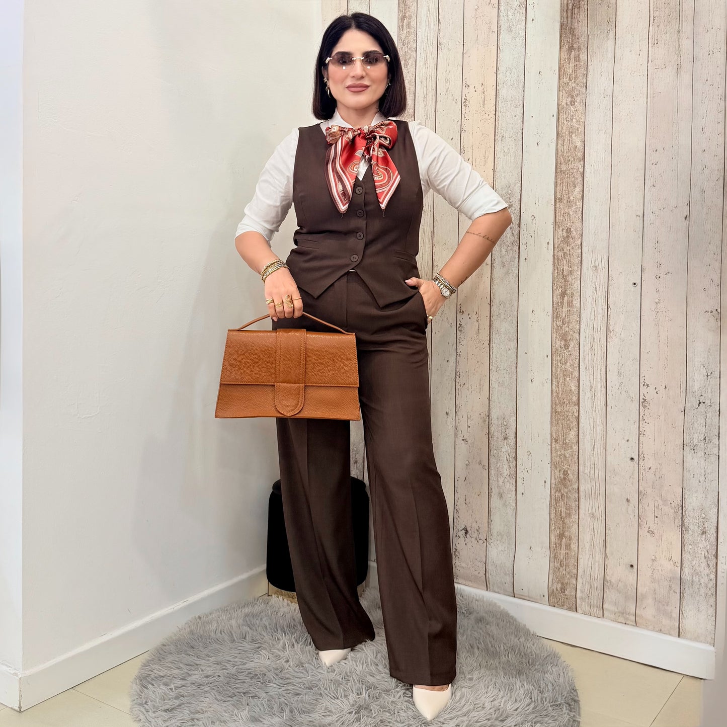 SET BUSINESS MARRONE