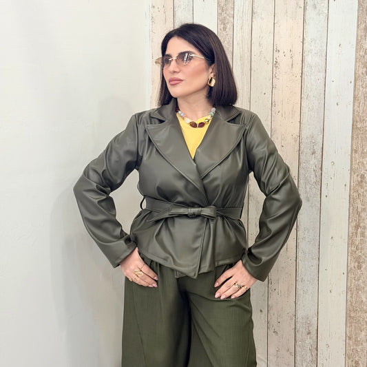 GIACCA TRENDY OLIVA