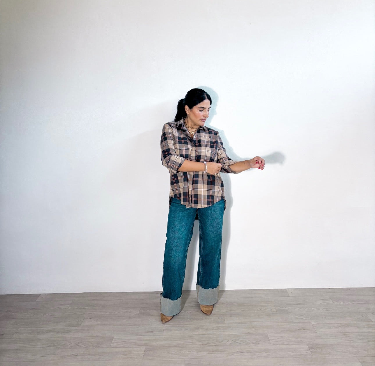 CAMICIA TARTAN ARANCIONE