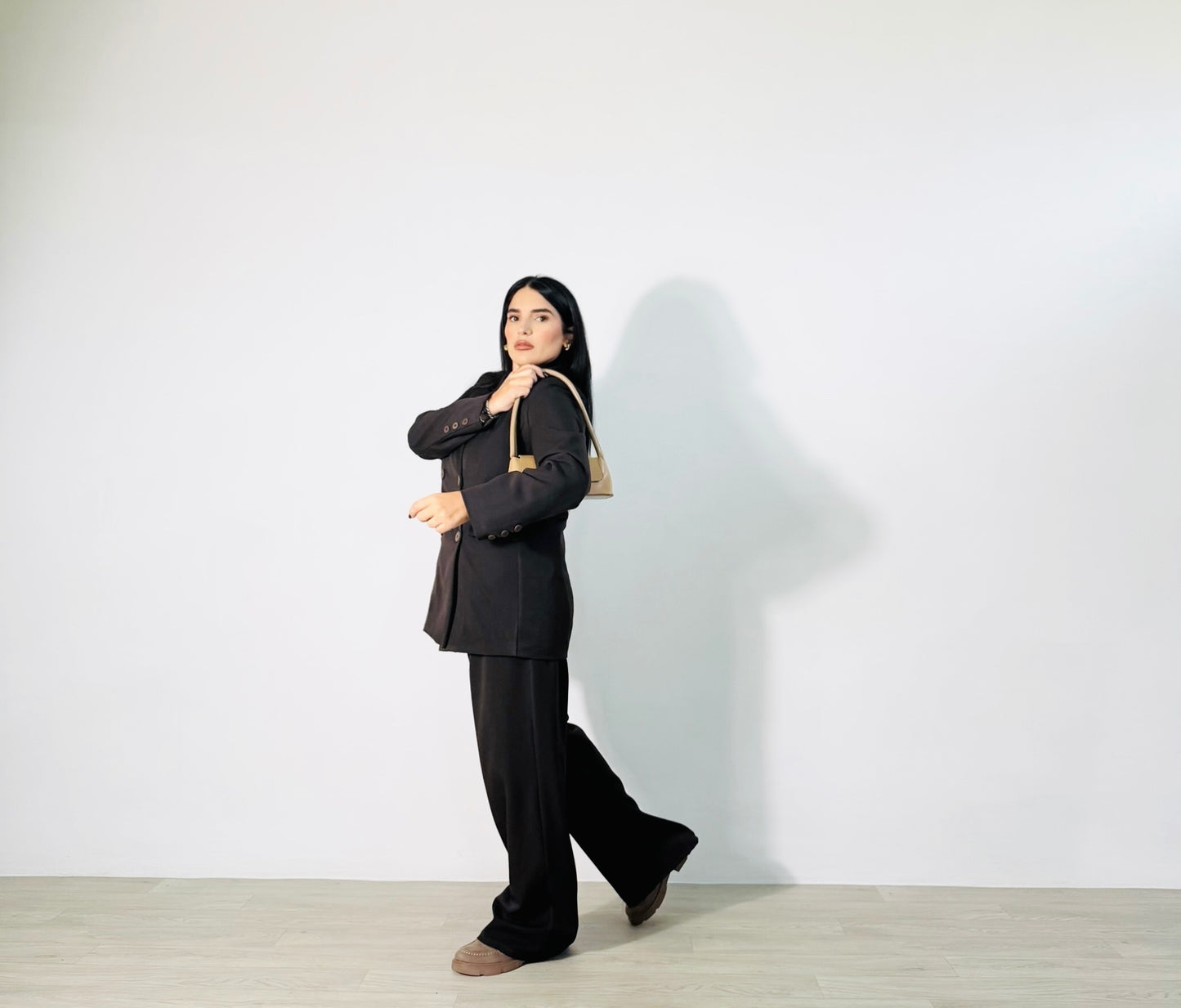 TAILLEUR OVERSIZE DARK BROWN