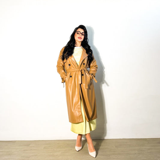 TRENCH PELLE CAMEL