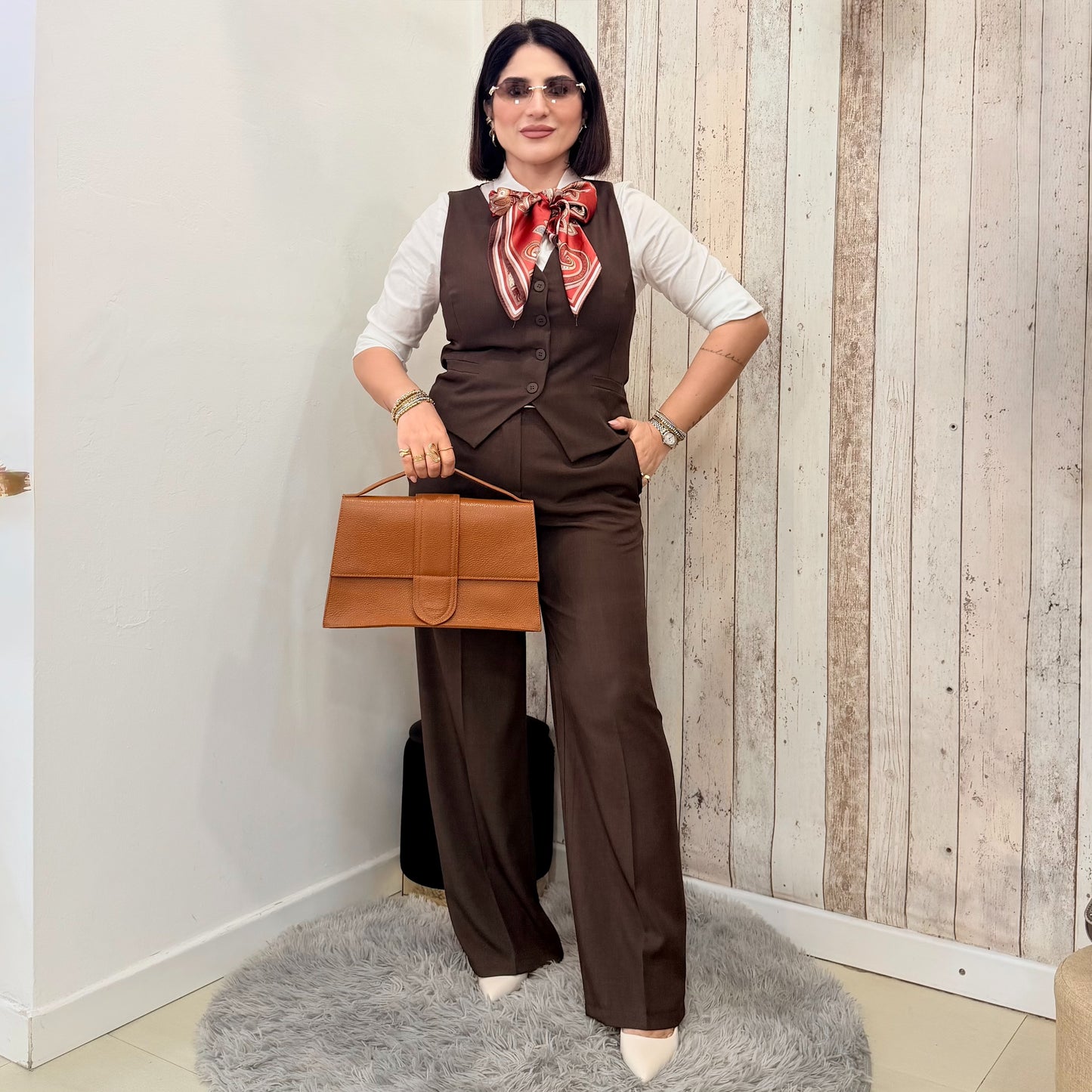 SET BUSINESS MARRONE