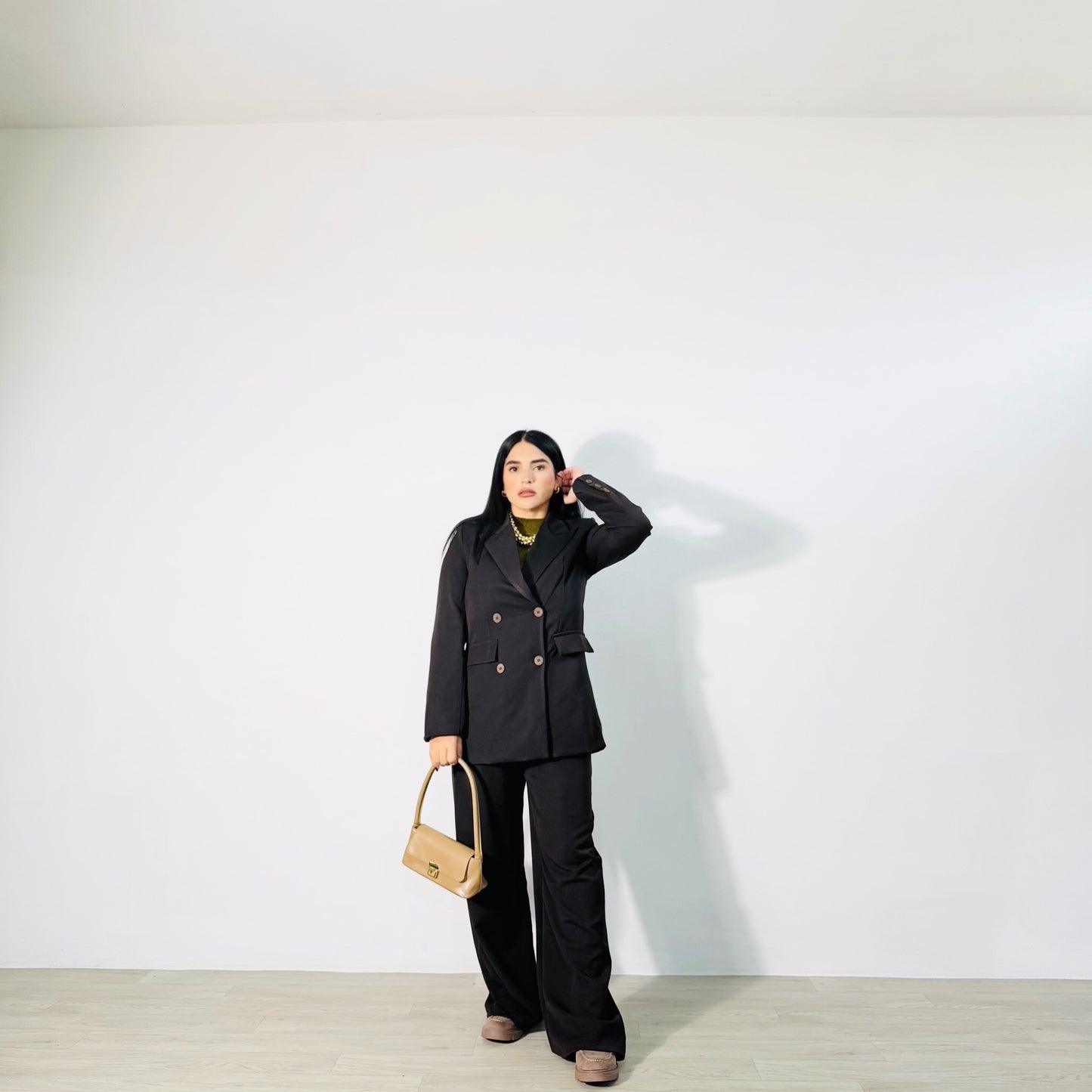 TAILLEUR OVERSIZE DARK BROWN