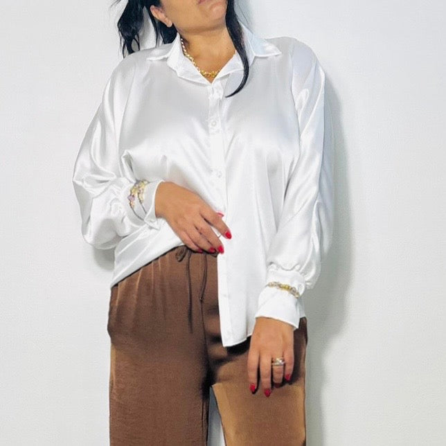 CAMICIA SATIN BIANCO