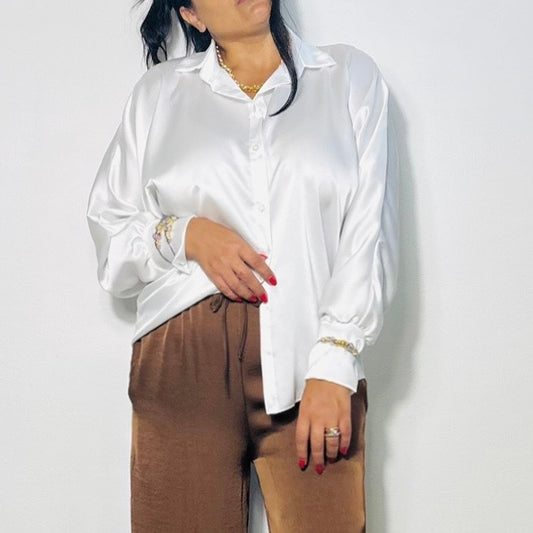 CAMICIA SATIN BIANCO