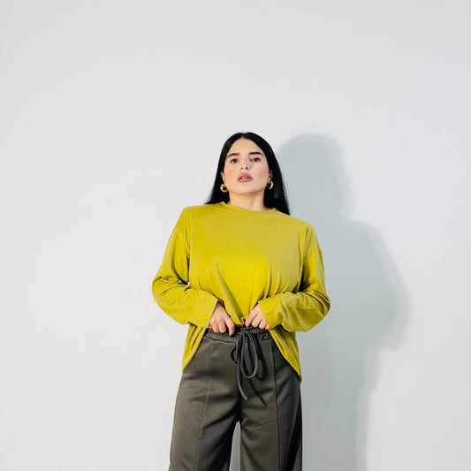 T-SHIRT SPALLINE VERDE ACIDO