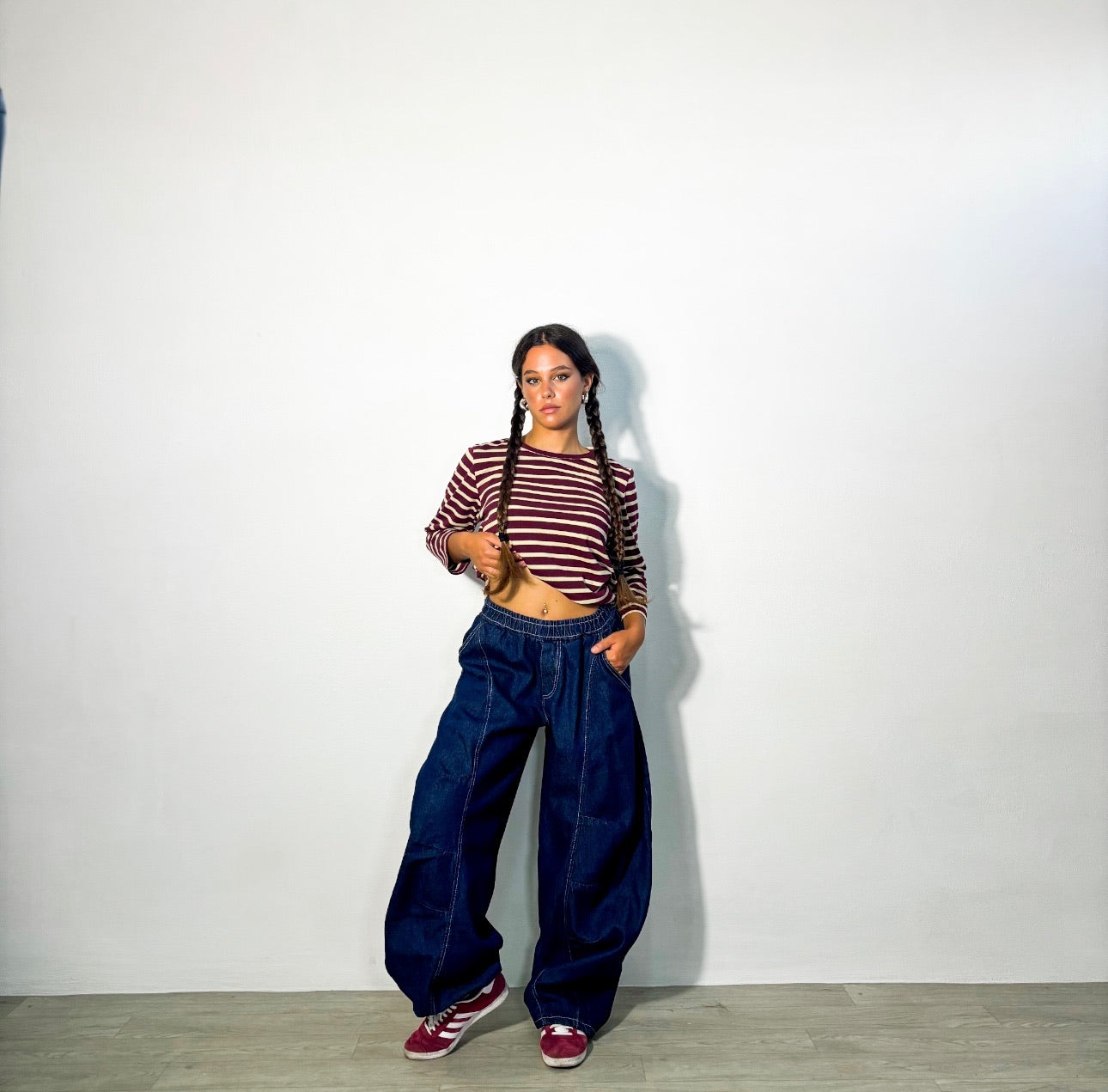 MAGLIA STRIPED BURGUNDY